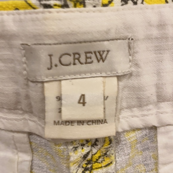 J. Crew Yellow Paisley Shorts - Picture 4 of 6